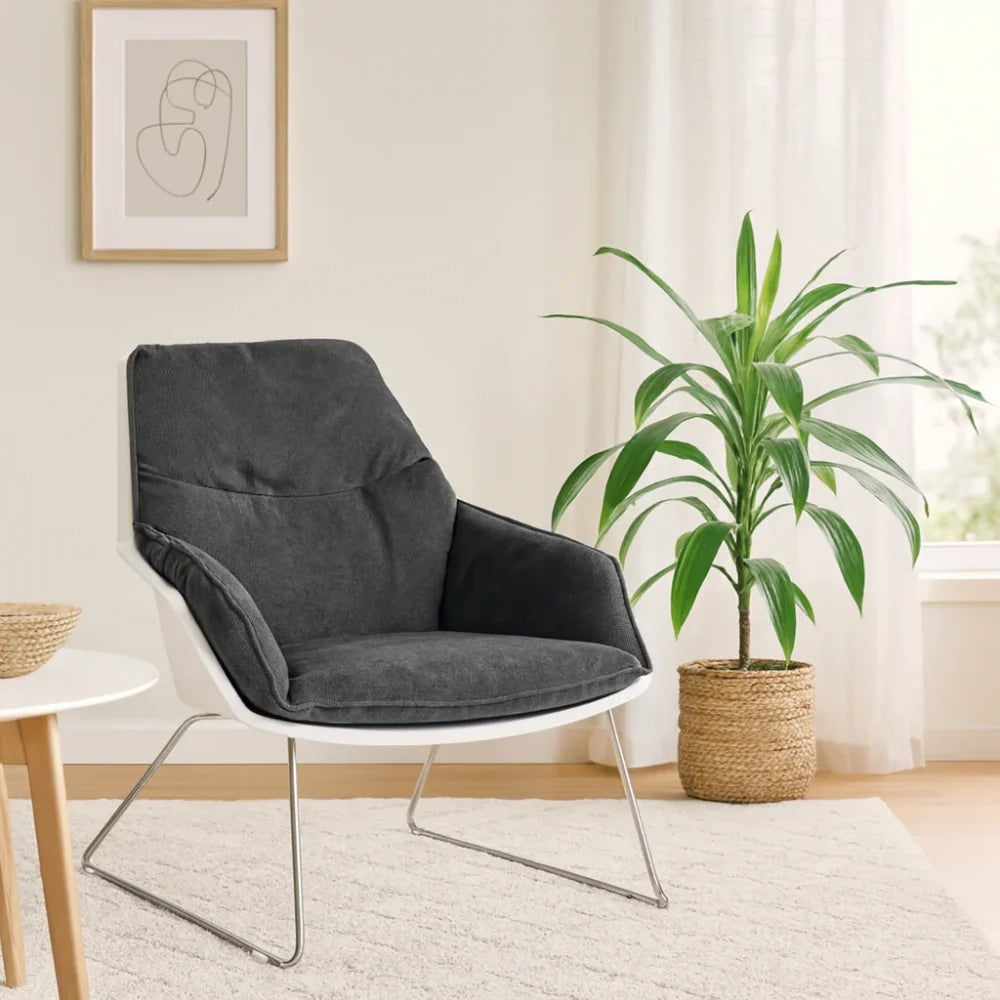 Cocoon, Set di 2 Poltroncine in polipropilene Grigio scuro (L. P. H. 74 x 85 x 86) | Duzzle