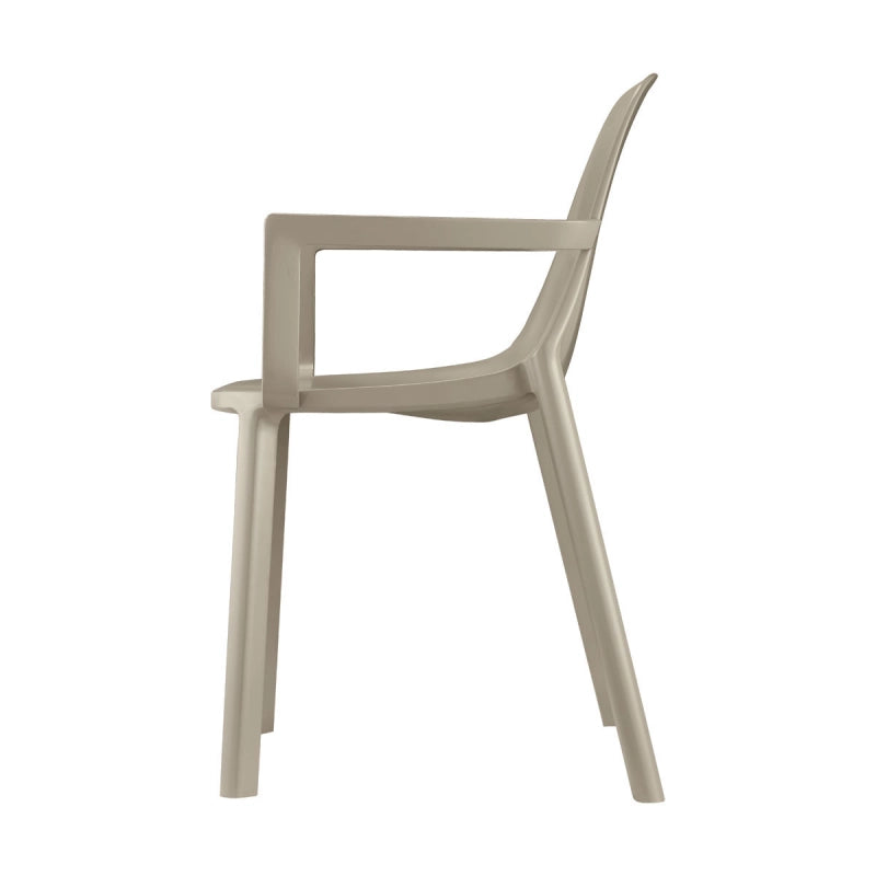SET 4 POLTRONA PIU' CON BRACCIOLI TECNOPOLIMERO SCAB DESIGN MADE IN ITALY - Tortora 15