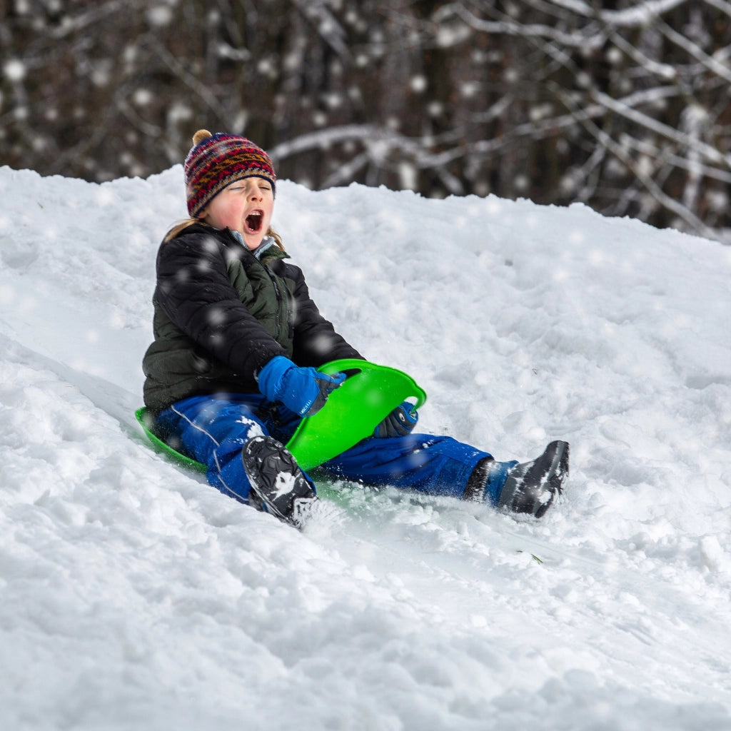 Slittino per bambini KADAX, scivolo da discesa, mela, plastica, mela, resistente alla neve