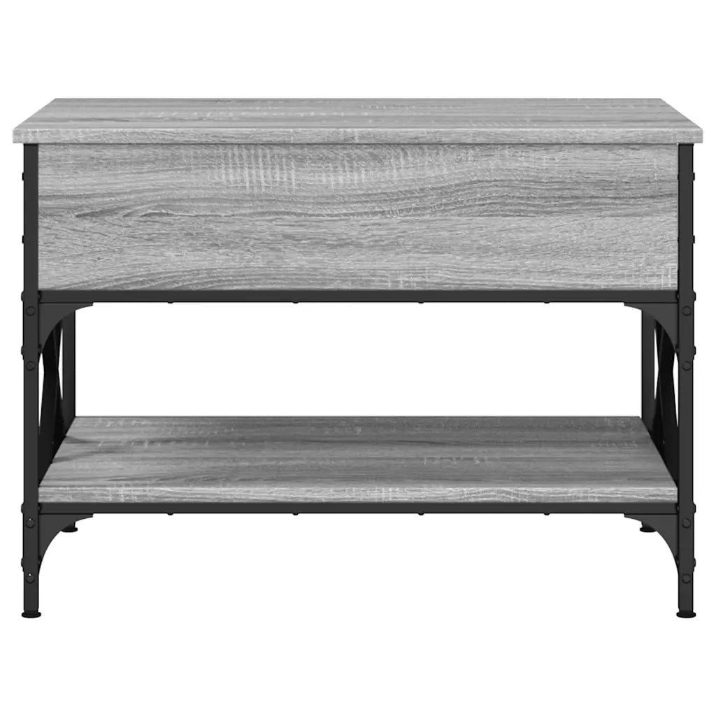 Tavolino salotto | Tavolino da caff¨¨ | Tavolino da Soggiorno Grigio Sonoma 70x50x50 cm Multistrato Metallo