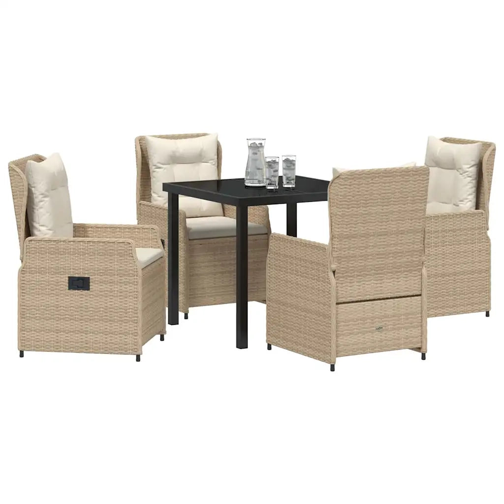 Set da Pranzo per Giardino 5 pcs Beige e Grigio Chiaro 3380968