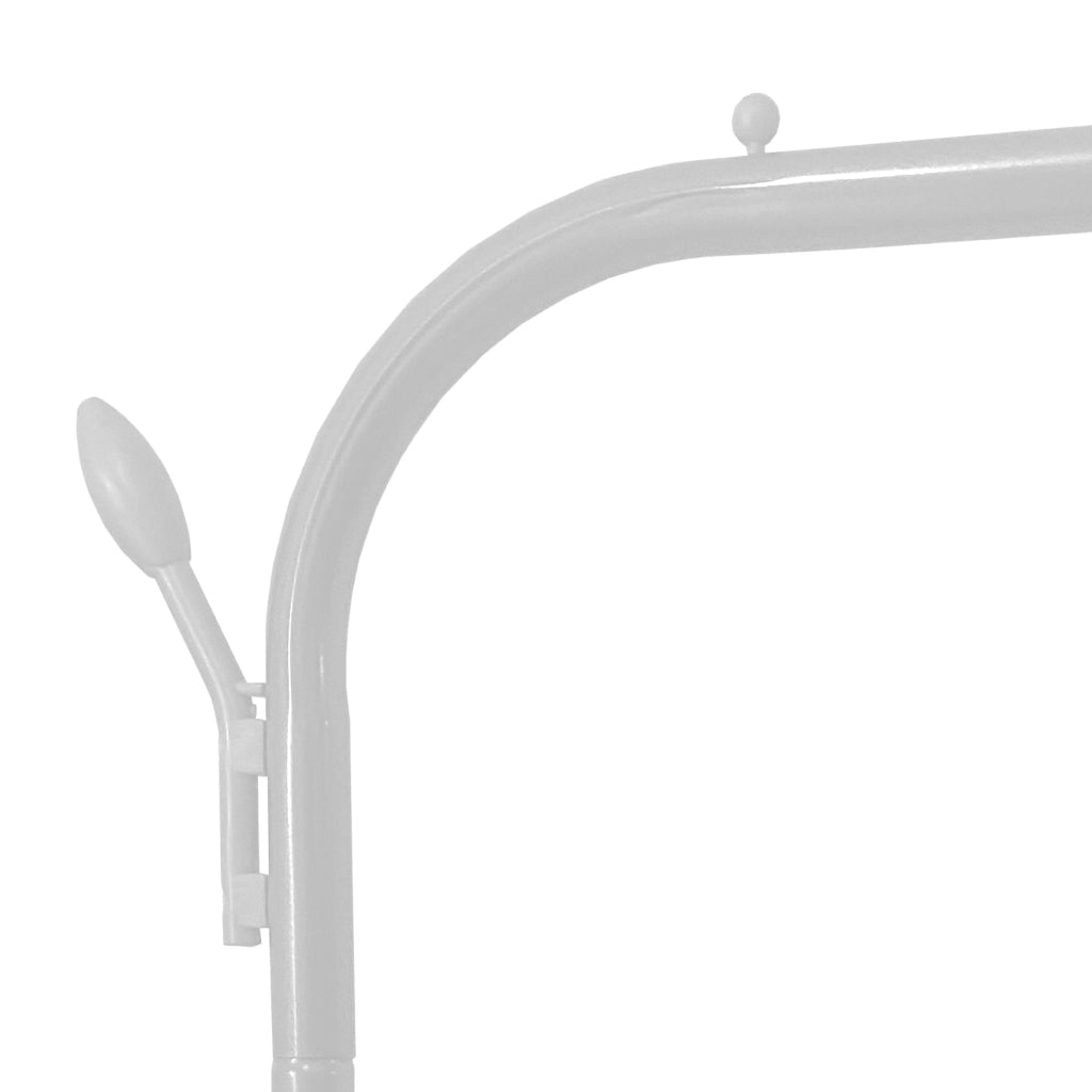 Appendiabiti Donkey Premium Maxi a 2 Stand Nyana Home 157x110x56 cm, 2 ripiani sospesi, 4 ganci laterali, 2 ripiani inferiori Bianco.