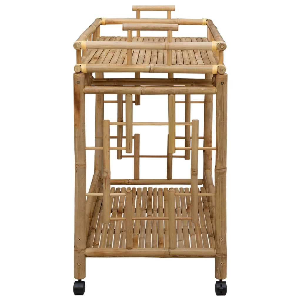 Carrello da vino con ruote Naturale 85 x 50 x 93 cm Bambù 42028241
