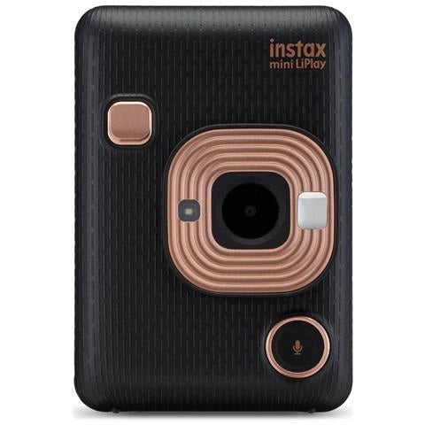 Fujifilm fujifilm instax mini liplay elegant black fotocamera ibrida istantanea e digitale, registra 10 di audio sulla foto con la funzione sound, remote shooting e bluetooth, foto formato 62 x 46 mm - 16631801