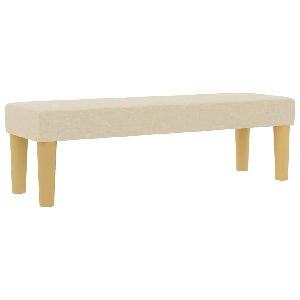 Letto a molle con materasso Crema 120 x 200 cm Tessuto