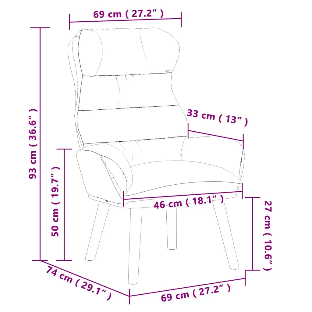 Divano Sedia-Poltrona Verde Scuro 69 x 74 x 93 cm Velluto 751748