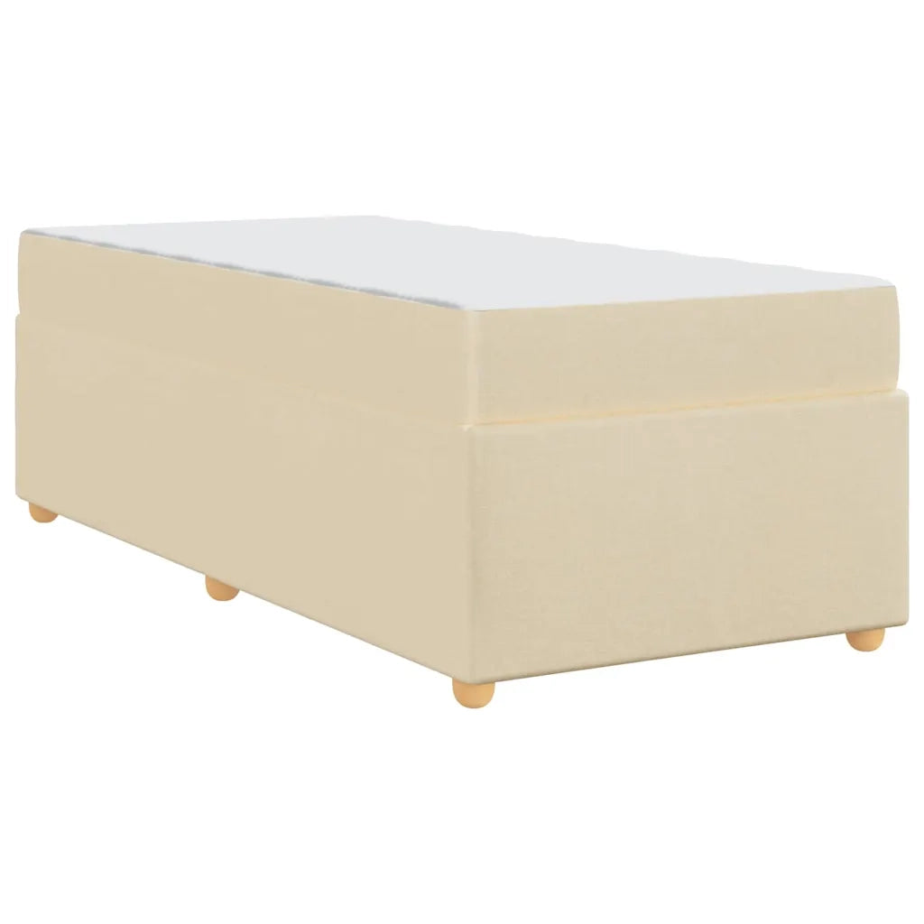Struttura del letto con materasso Crema 90 x 190 cm Tessuto 3399326