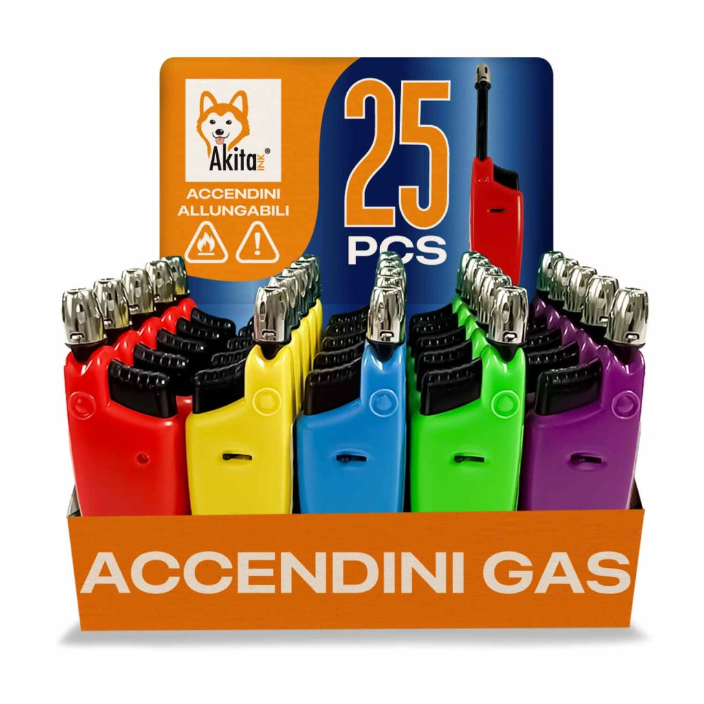 Akitaink Box 25 Accendini Allungabili a Gas