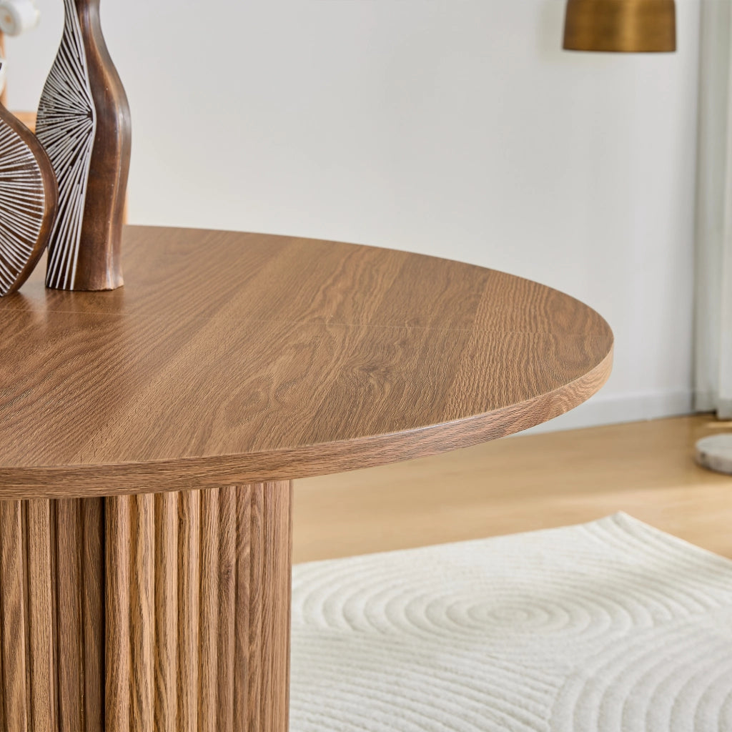 Tavolo da Pranzo Rotondo 120 cm ¨C MINIMAL ¨C Legno, Moderno, per 4-6 Persone