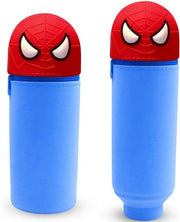 Etui in silicone morbido, 2-in-1 etui in silicone, etui cartoon, accessori scolastici divertenti, etui, contenitore per matite, grande capacità per materiali da ufficio