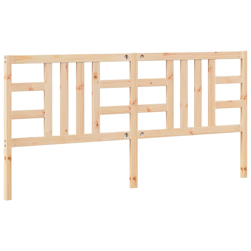 Testiera per Letto 206x4x100 cm in Legno Massello di Pino 817860