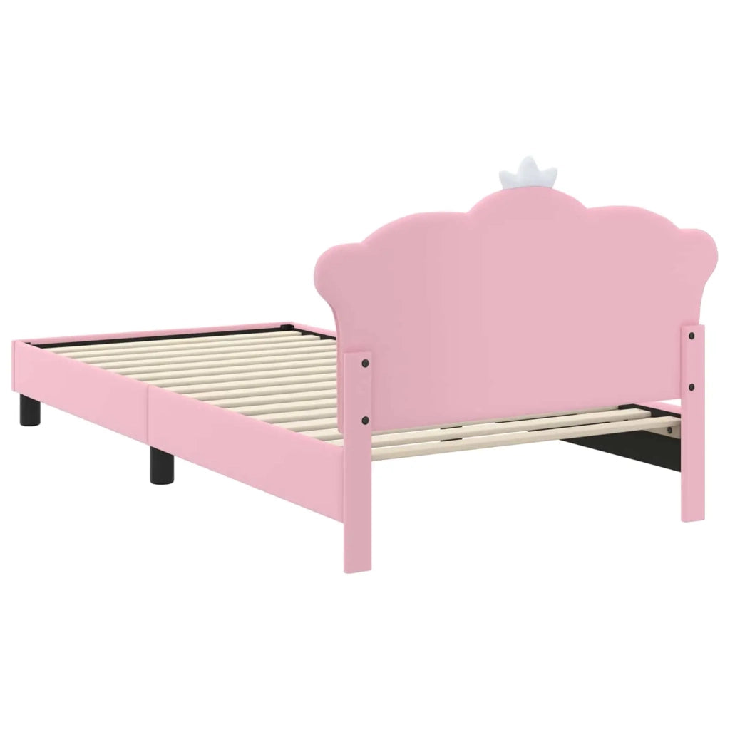 Struttura letto bambini con testata-Giroletto per bambini Rosa 90 x 190 cm PU 744255