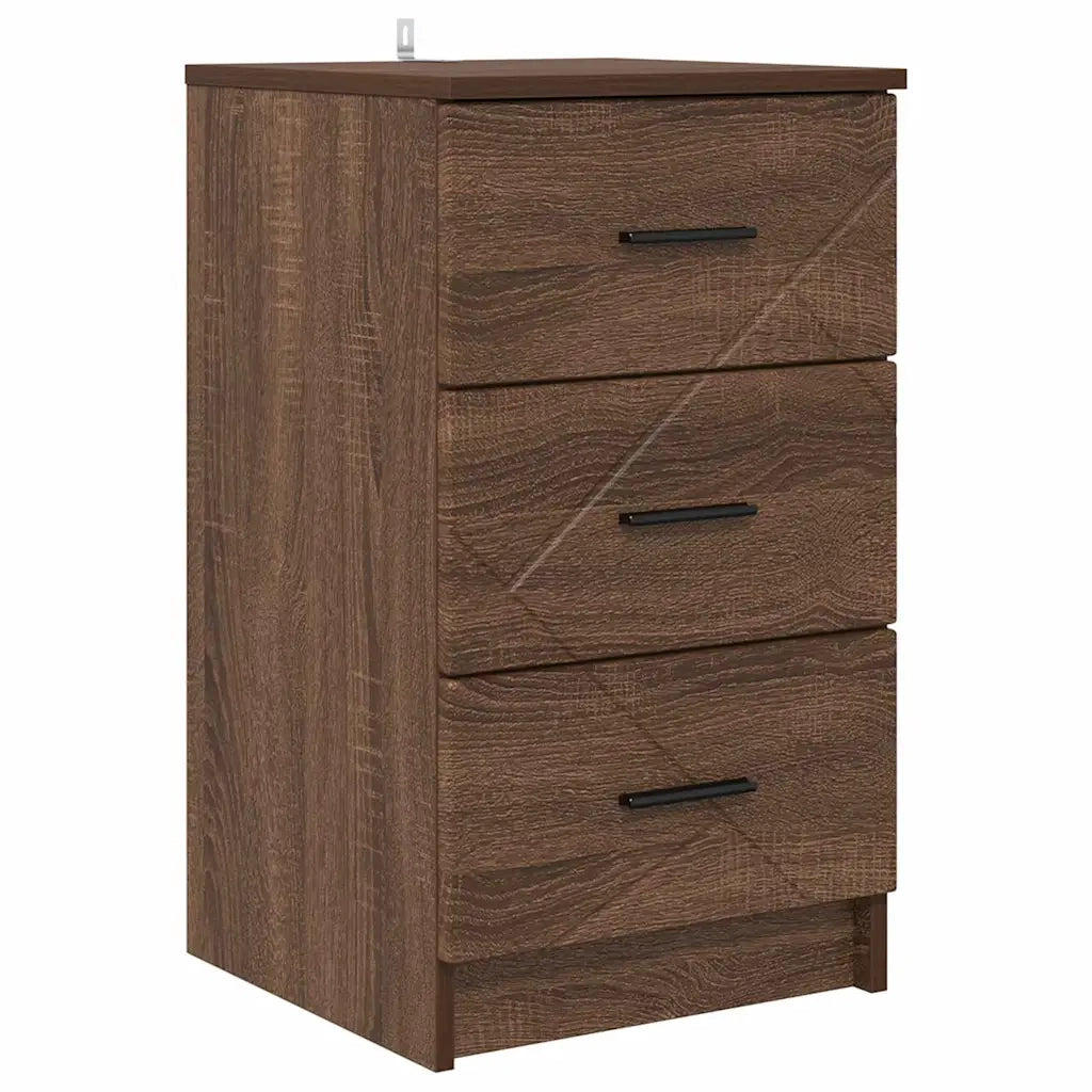 Armadio da Notte con cassetto Rovere marrone 38 x 38 x 66 cm