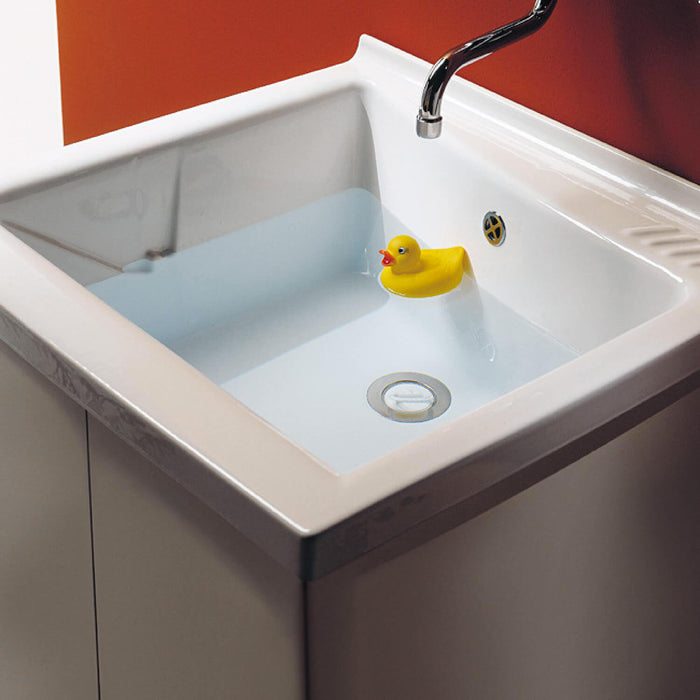 Mobile Lavatoio 83x60x87 cm 2 Ante Asse in Legno Montegrappa Acqua Edilla Bianco