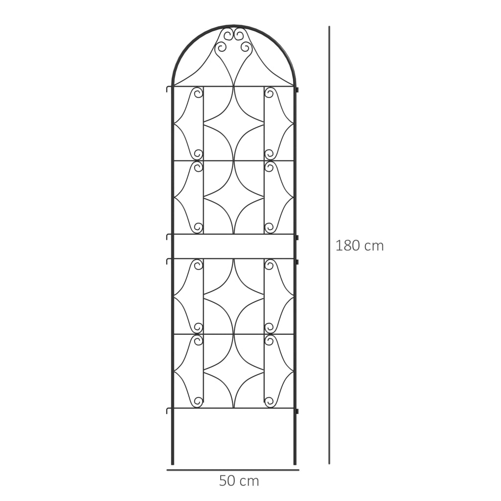 Griglia per piante rampicanti ¨C Zephmum ¨C Nero 50x180 cm