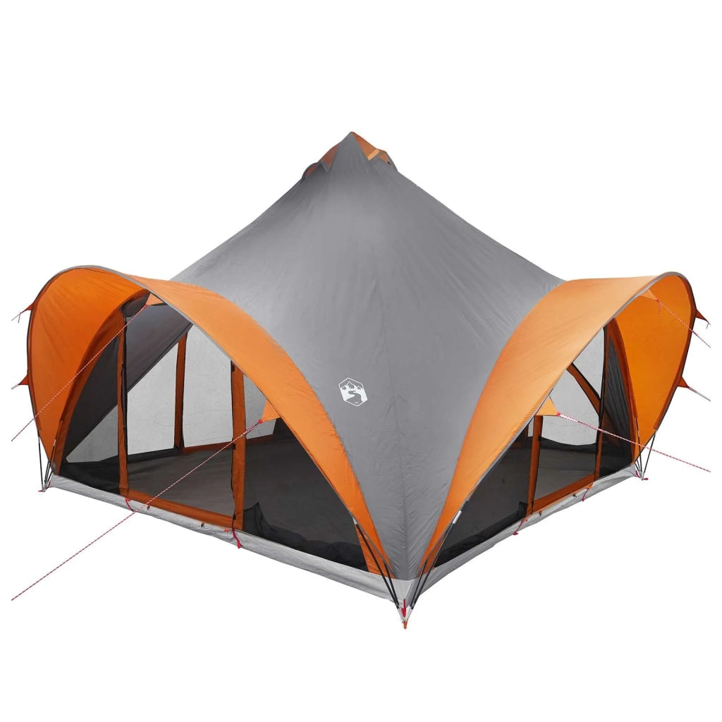 Tenda Tipi Grigio e arancione 6 persone Poliestere e Acciaio 42028625