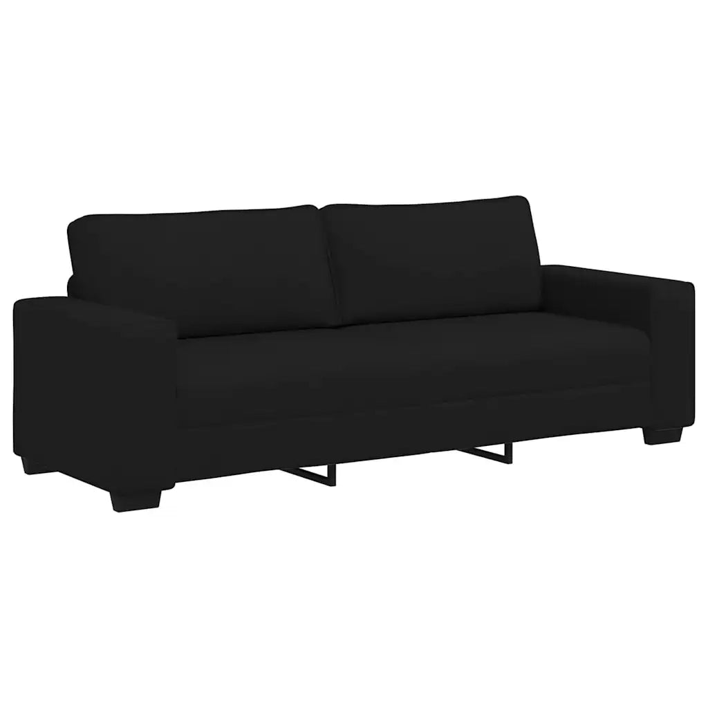 Divano a 3 Posti-Sofa 3 Posti Nero 180 cm in Tessuto 697018
