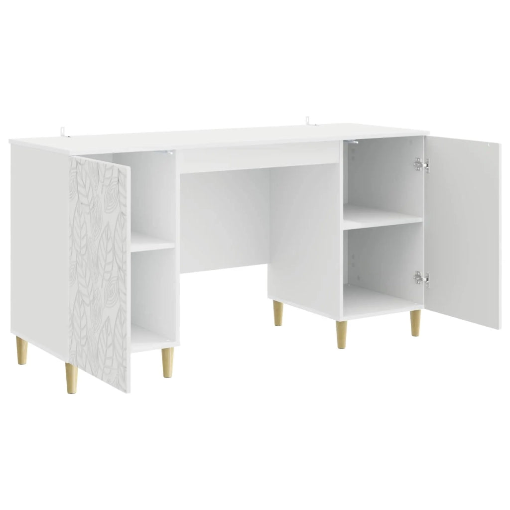 Scrivania Bianco Lucido Legno ingegnerizzato 142,5 x 50 x 75 cm 3414616