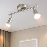 ZMH Faretto da soffitto moderno in metallo GU10 nero a 2 fiamme