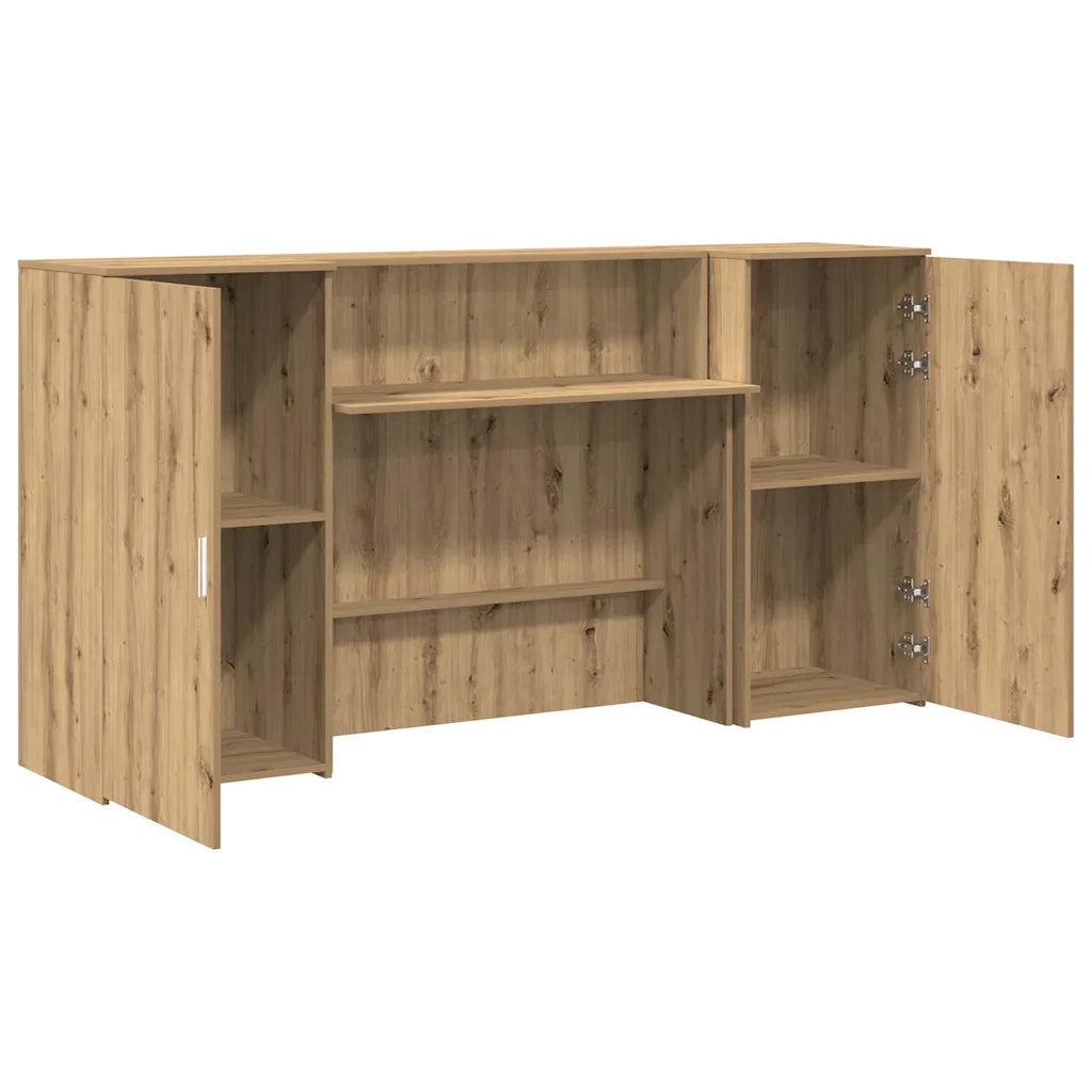 Banco Reception Rovere Artigianale 200x50x103,5cm in Truciolato 3324222