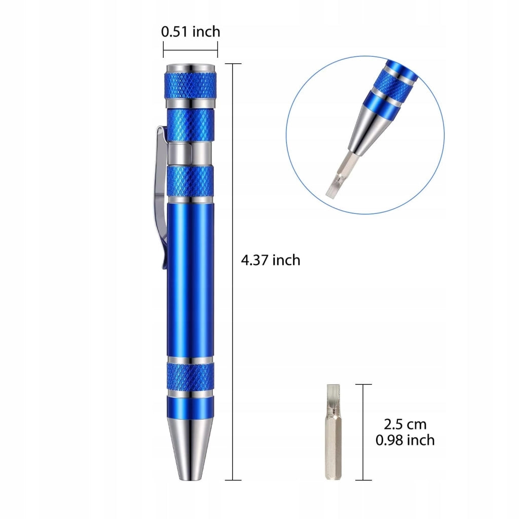 Cacciavite di Precisione Tascabile 8 Bit – Design Compatto in Alluminio | Magnetico, Ergonomico