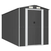 Casetta da giardino cabina ripostiglio casetta da esterno robusta casetta per attrezzi 192 x 440 x 223 cm acciaio zincato antracite 02_0022199