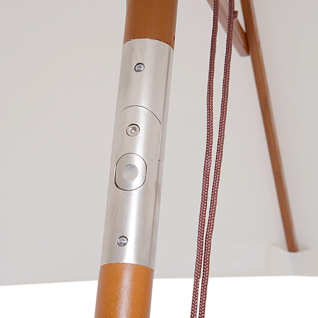 Ombrellone da Giardino Inclinabile 2x1.5m ¨C zephmum ¨C Legno Abete, Beige