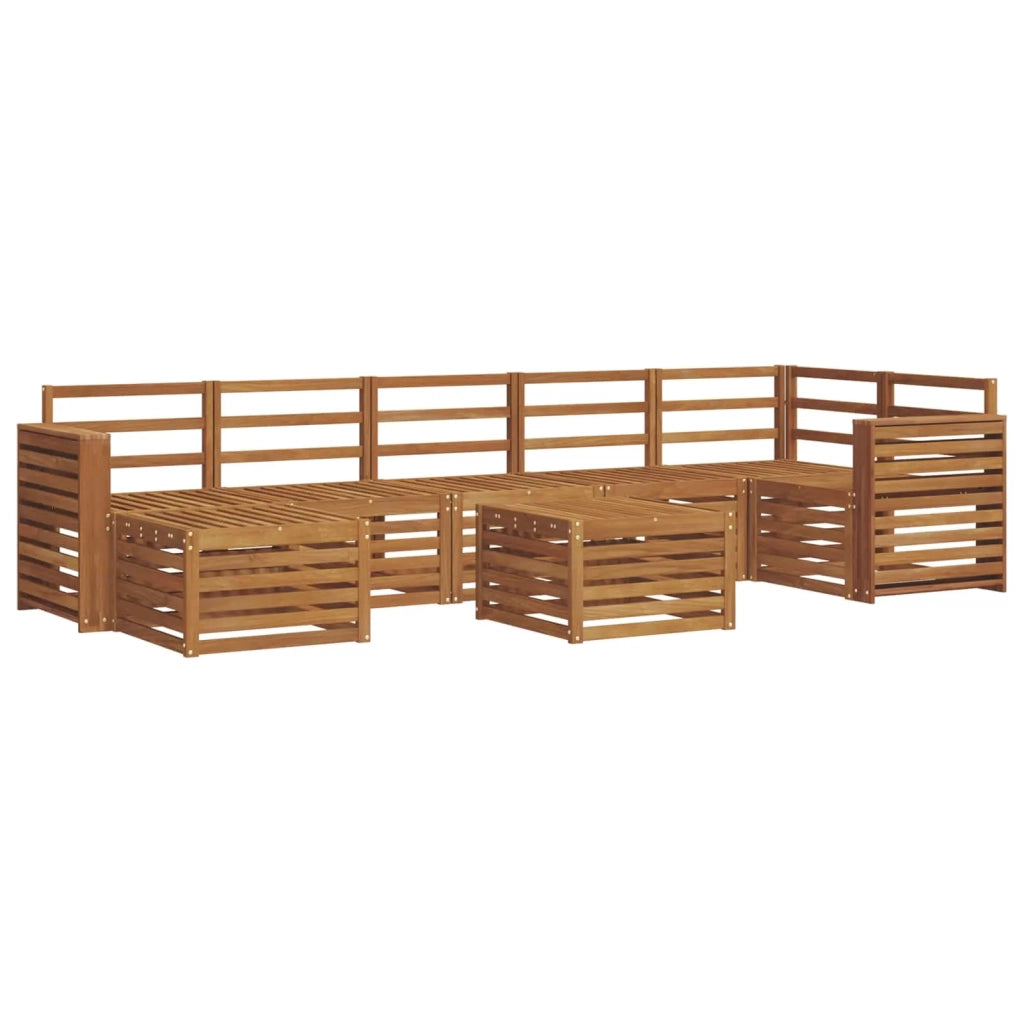 Set di divani da esterno 8 pcs Naturale