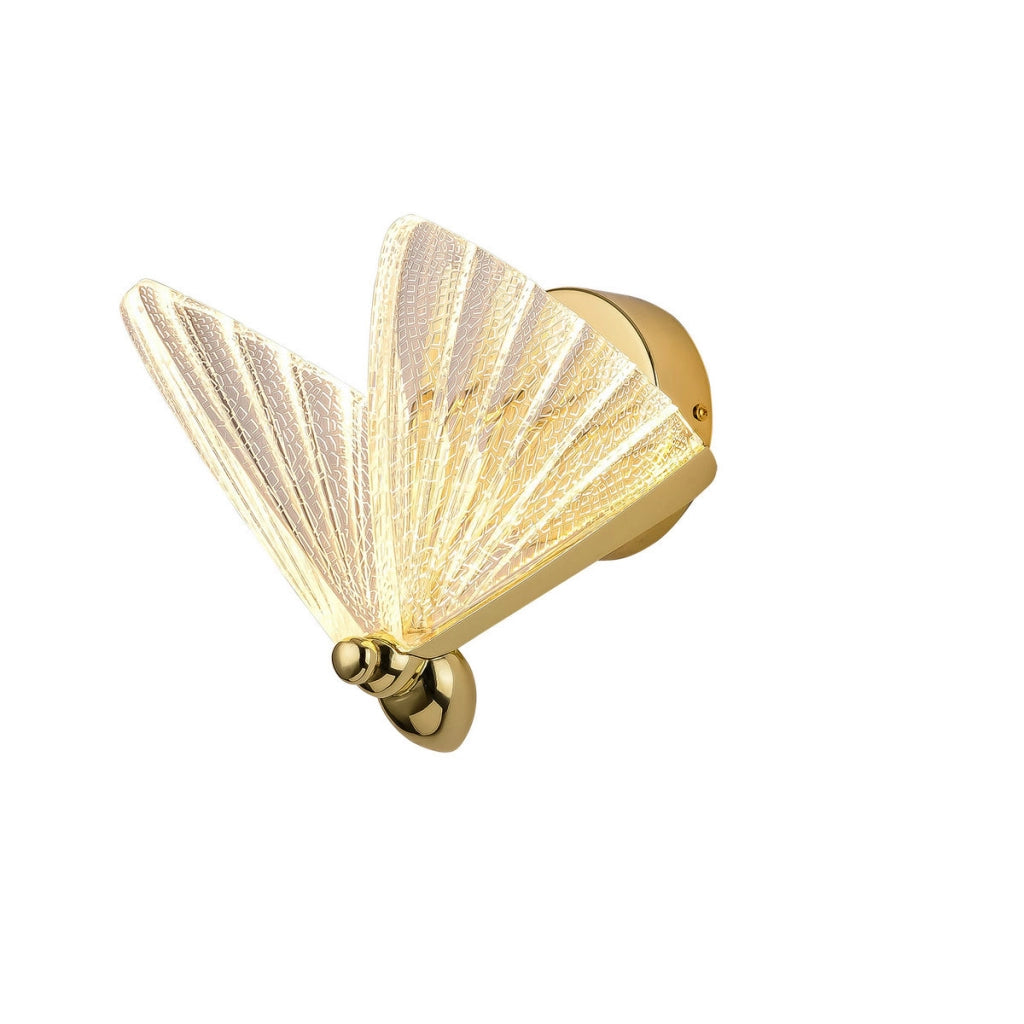 Applique Mariposa Light Prestige 2 LED ottone vetro