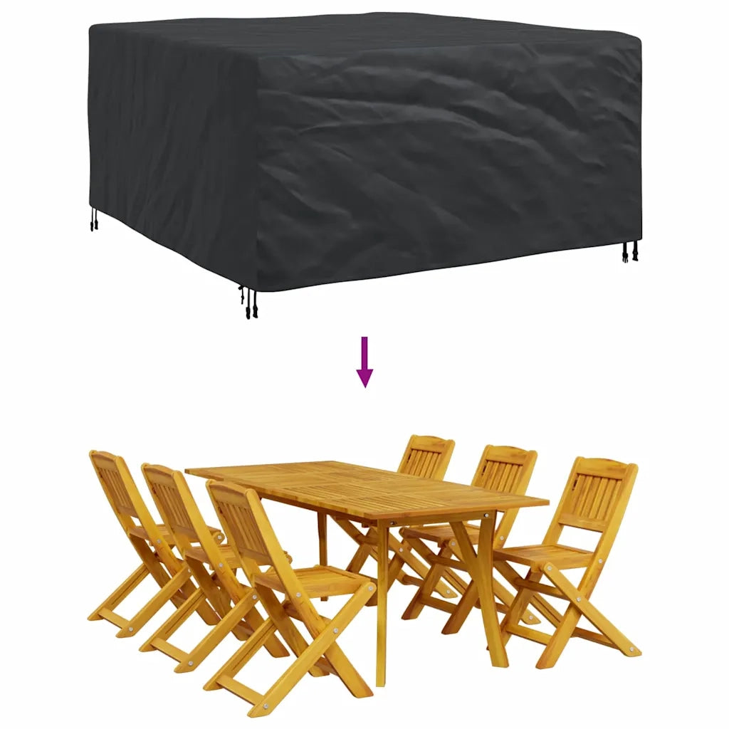 vidaXL Copertura per mobili da esterno Nero 180 x 190 x 85 cm 600D