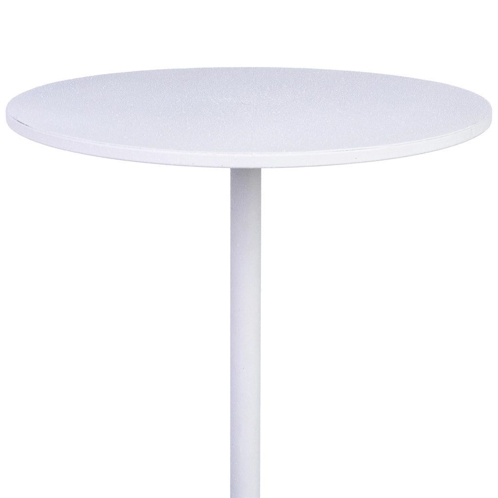 Tavolino in metallo bianco 30x30x59,5h cm