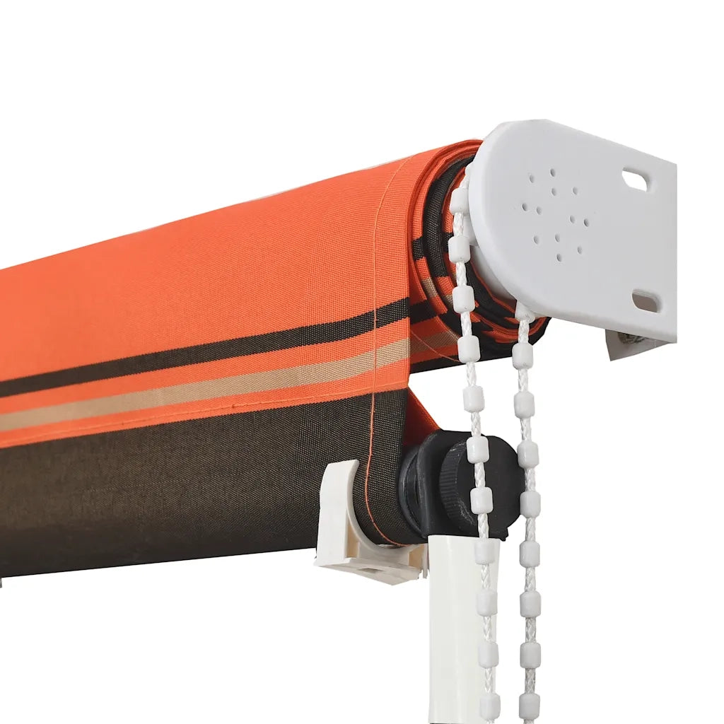 Tenda da Sole Retrattile-Tenda parasole per Patio 150x150 cm Arancione e Marrone