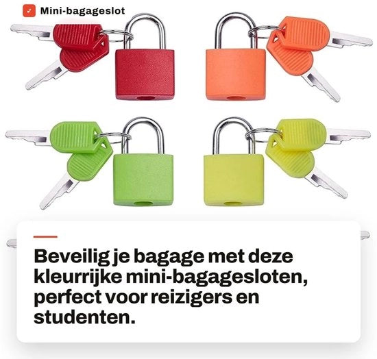 Set di 6 Accessori per Bagagli - Sostegno con Chiave - Multicolore - Materiale Duraturo - Sicurezza e Privacy