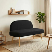Panchina imbottita con schienale Nero 110 x 60 x 76 cm