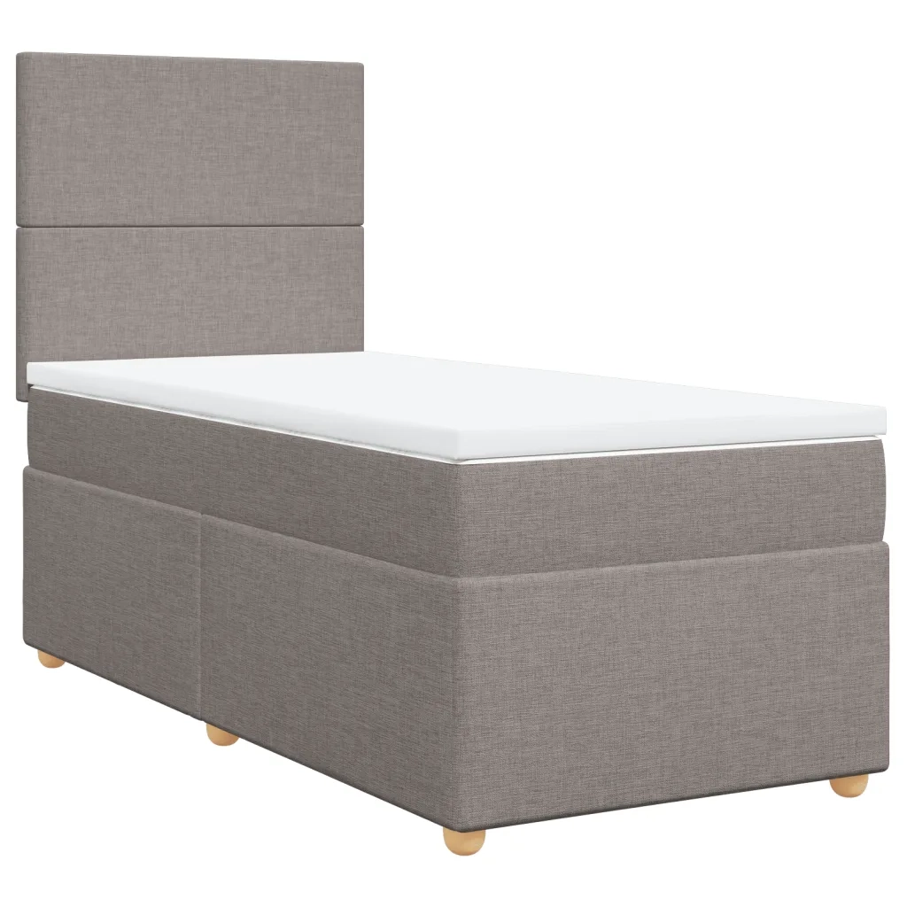 Giroletto a Molle con Materasso Tortora 90x190 cm in Tessuto 3293432
