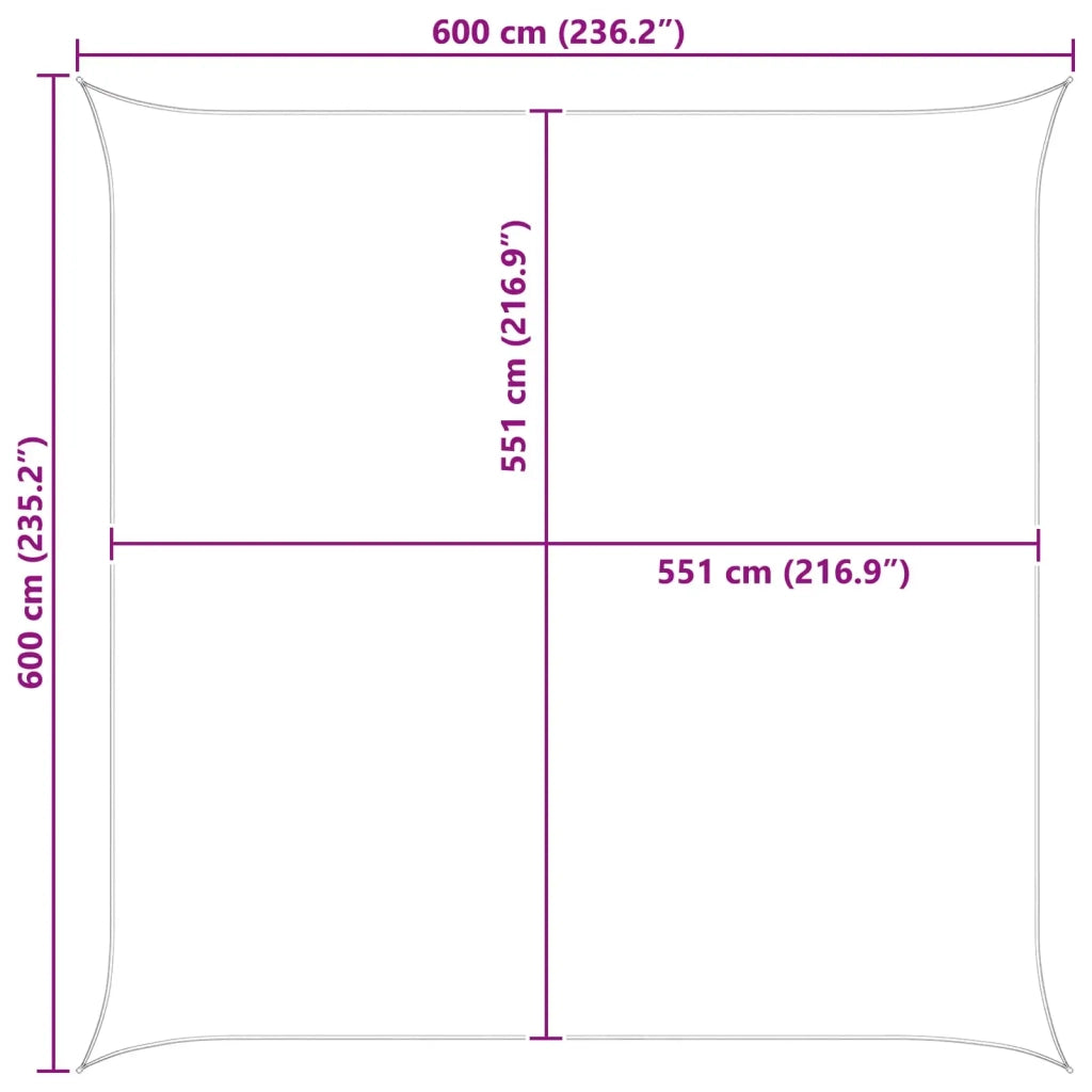 Vela da ombra solare Blu e Bianco 6 x 6 m