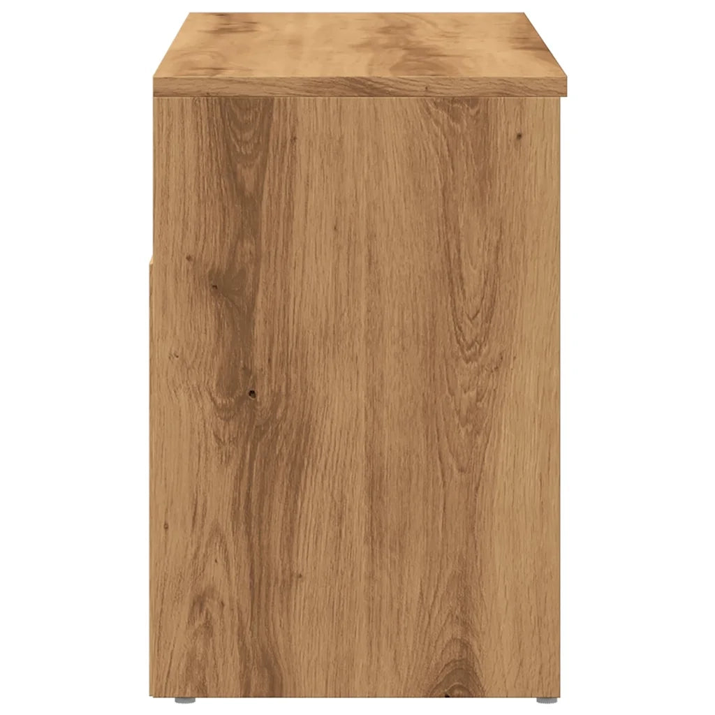 Scarpiera Rovere Artigianale 80x30x45 cm in Legno Multistrato