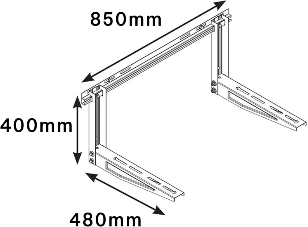 Staffe acciaio zincato climatizzatore unità esterna klima top 40x48x85 fischer