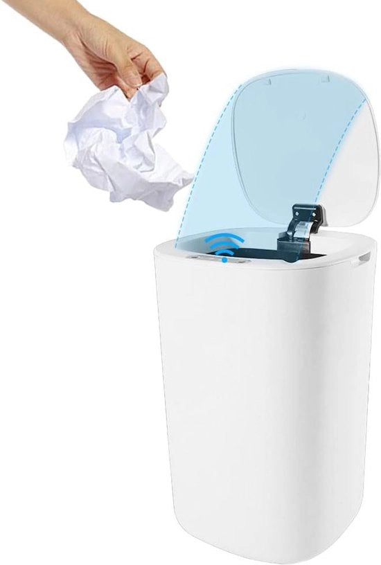 Recipiente Elettrico 13L Cestino per Cucina - Sensore Intelligente Cestino Touchless con Copertura Acqua Impermeabile Cestino Intelligente per la Raccolta dei Rifiuti