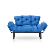 Guchol, Divano Letto 2 Posti Contenitore, 155x70 cm blu
