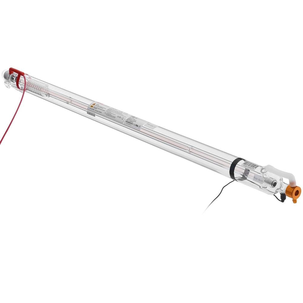 60 W CO2 Laser Tube, 1250 Mm Length, 55 Mm Diameter, Borosilicate Glass Laser Cutting Tube With Metal Head, 5000–6000 Hours. Wires Pre-wired For Laser Engravers, Engraving And Cutting Machines.