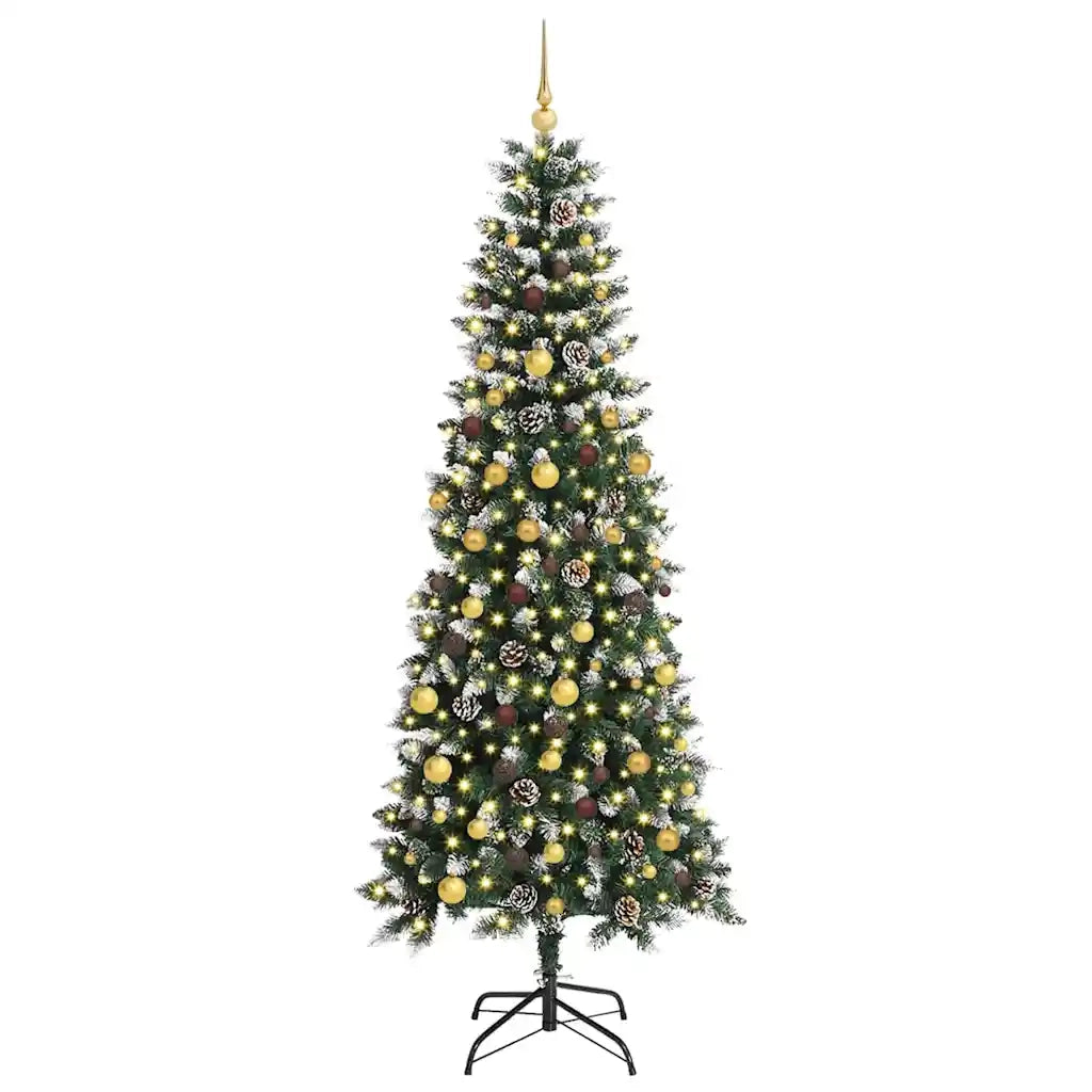 Albero di Natale artificiale con 300 LED Verde 210 cm 3395829