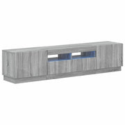 Mobile TV LED a 5 pezzi Sonoma grigio Legno ingegnerizzato 3416848