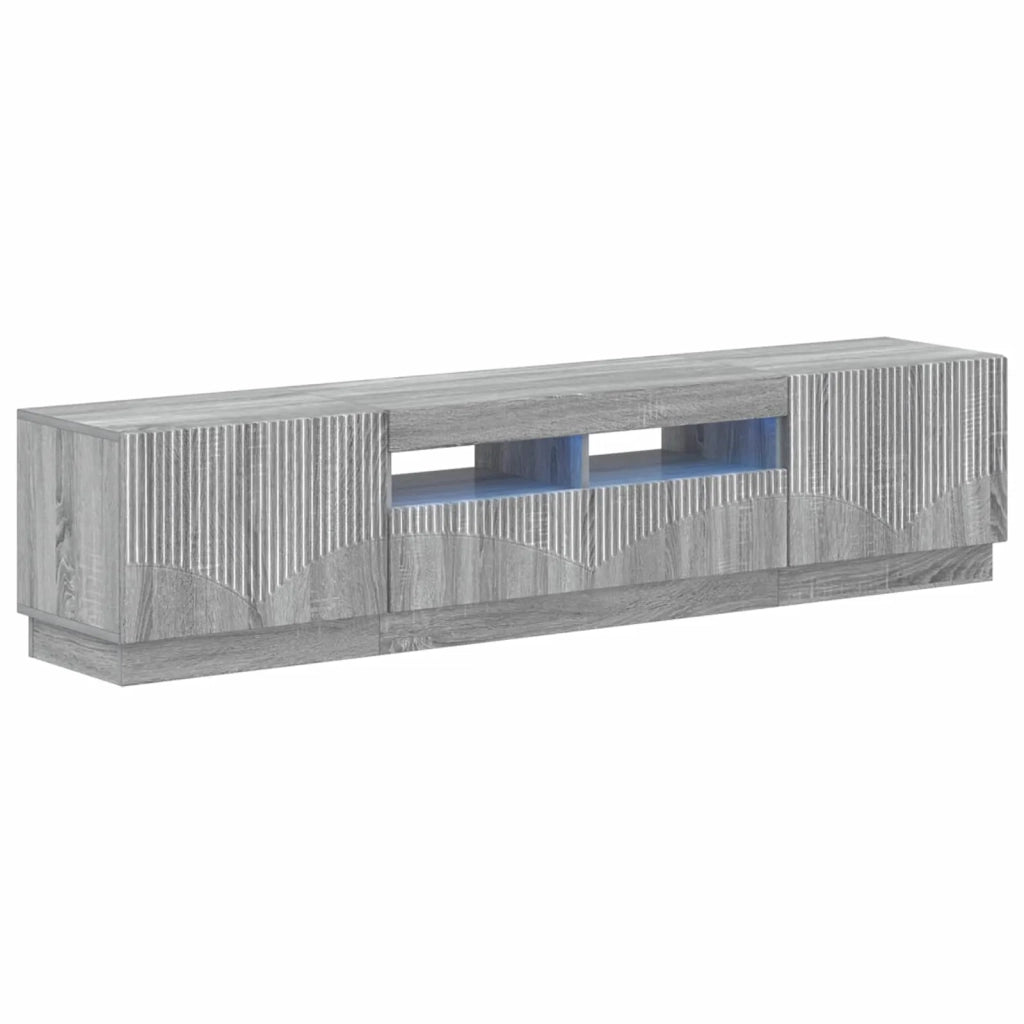 Mobile TV LED a 5 pezzi Sonoma grigio Legno ingegnerizzato 3416848