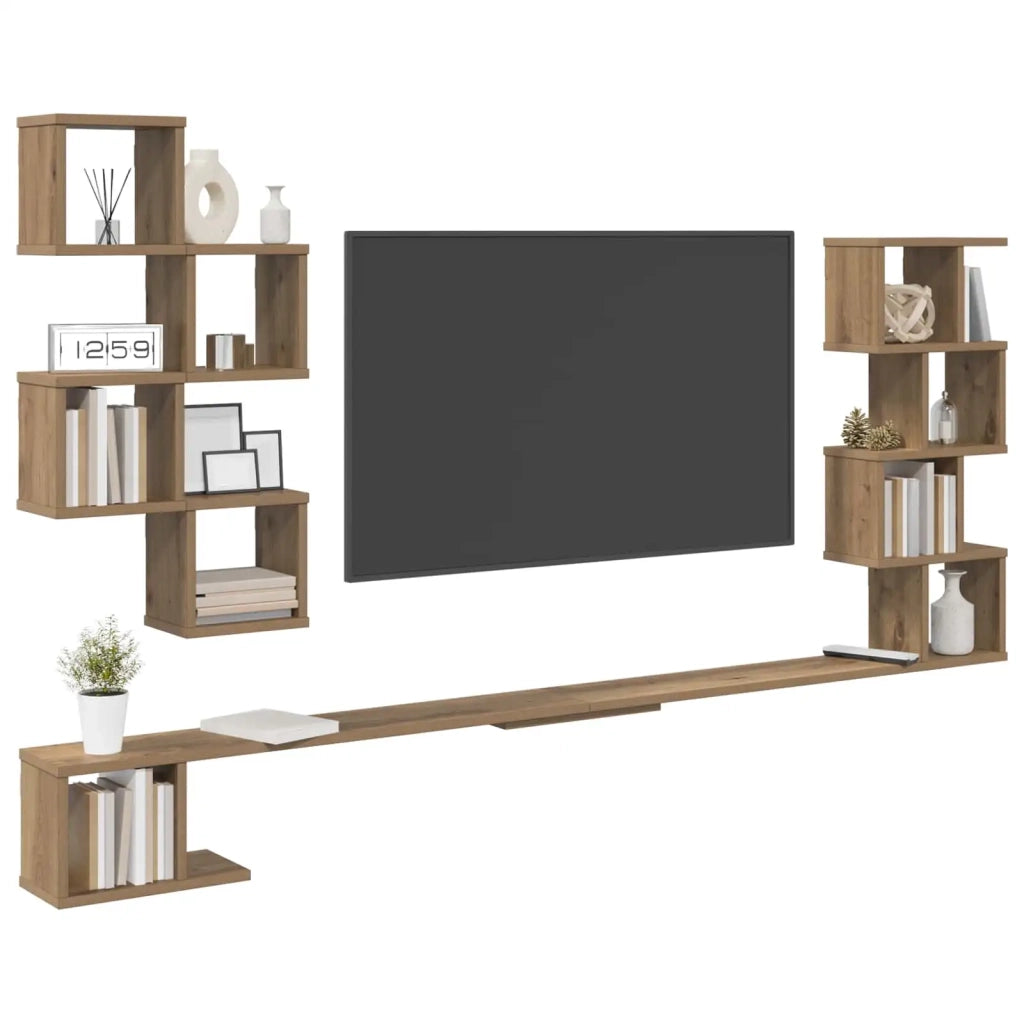 Mensola per TV da muro Rovere Artigianale 160 x 15 x 94 cm 8012315