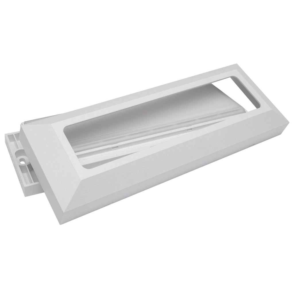 Faretto segnapassi esterno LED 6W CCT lampada bianca rettangolare parete muro IP65 switch 3 temperature luce garage scale 230V