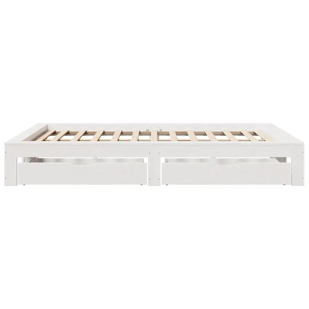 vidaXL Letto senza Materasso Bianco 140x190 cm Legno Massello di Pino