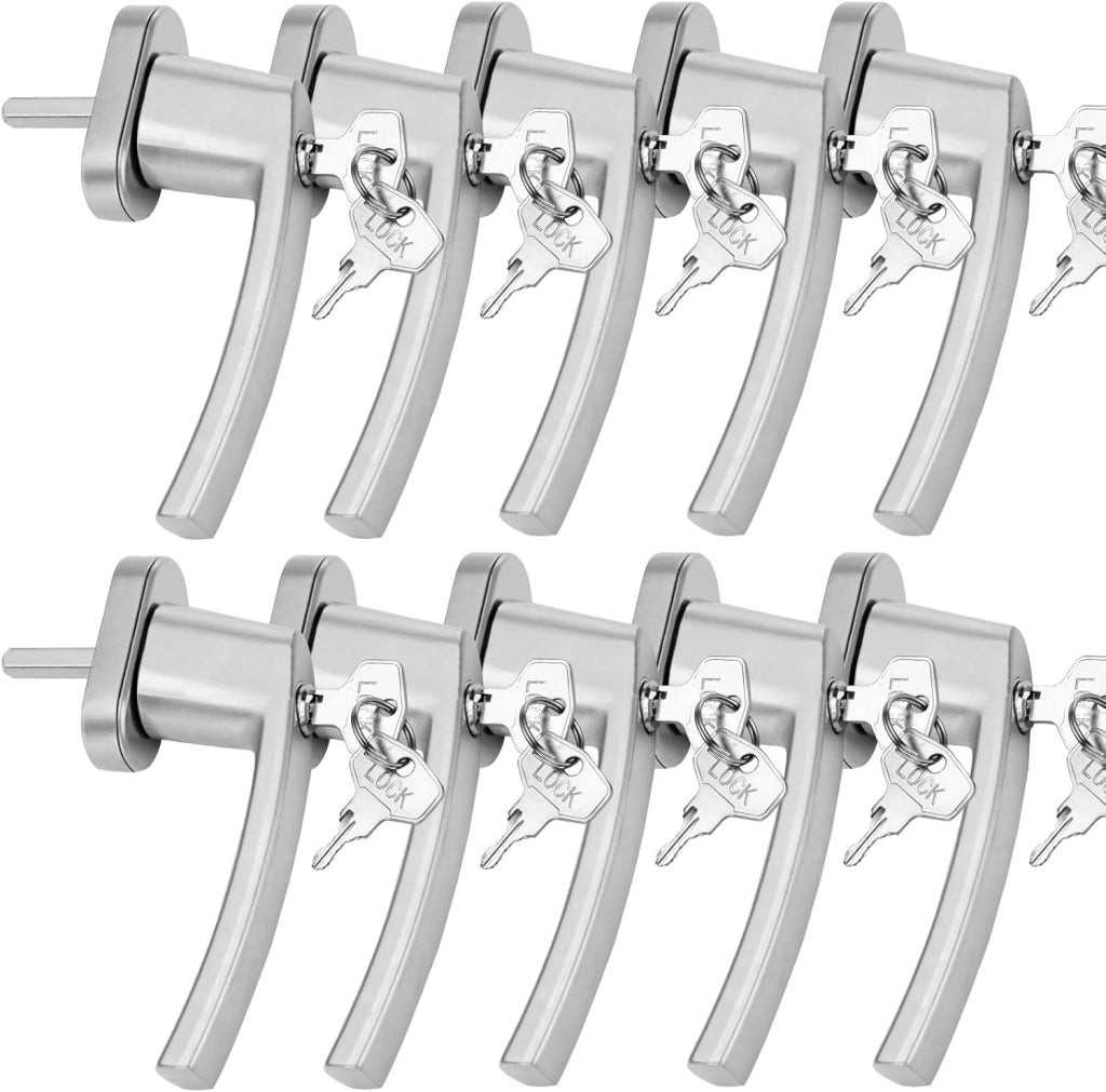 Deuba Maniglia per Finestra con Serratura 10x Chiusura a Chiave Perno 35mm Maniglie di Sicurezza