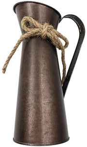 Vaso di Fiori 20 cm - Decorazione Retro - Vaso Metallico - Vaso di Fiori a Rete - Fiori Secchi - Materiale di Alta Qualità in Acciaio Zinato - Vaso di Fiori