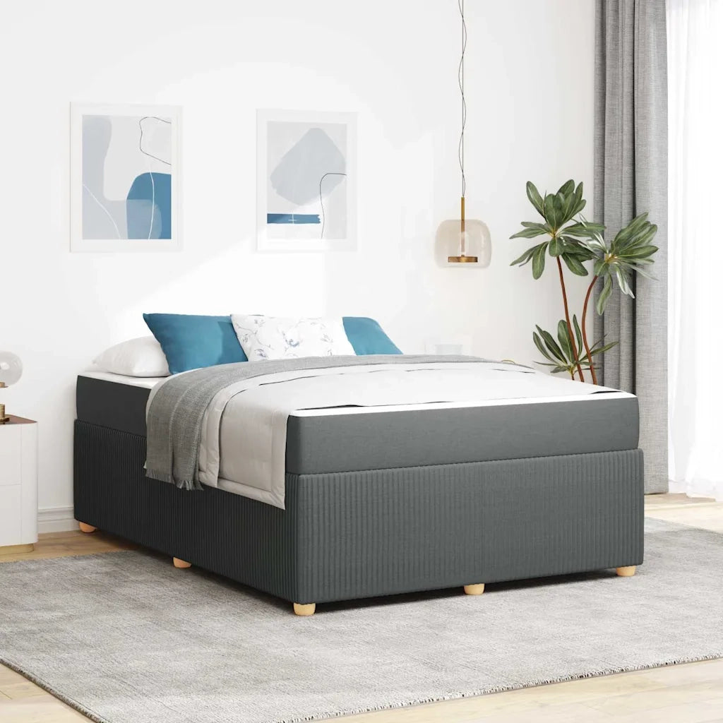 Struttura del letto Grigio scuro 140 x 200 cm Tessuto 3398393